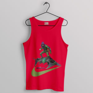 The Green Goblin Strikes Nike Swoosh Red Tank Top