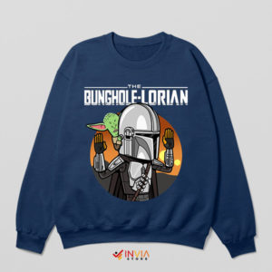 The Mandalorian of Animation Beavis Navy Sweatshirt