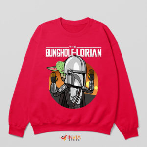 The Mandalorian of Animation Beavis Red Sweatshirt