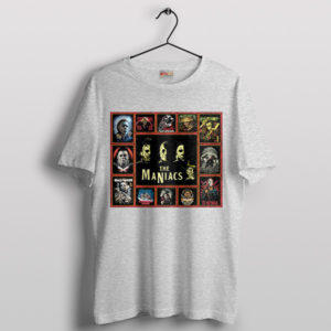 The Maniacs All Characters Horror Movie Sport Grey T-Shirt