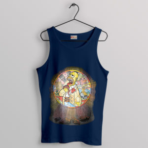 The Missionary Homer Cartoon Classic Navy Tank Top