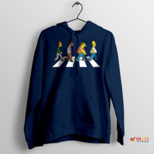 The Moe's Yellow Crosswalk Abbey Road Navy Hoodie