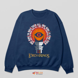 The One Ring Legacy LOTR Quote Navy Sweatshirt