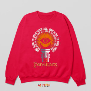 The One Ring Legacy LOTR Quote Red Sweatshirt