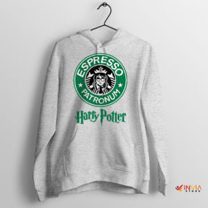 The Power of Espresso Patronum Harry Potter Sport Grey Hoodie