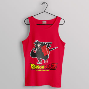 The Saiyan Athlete Goku in Nike Fashion Red Tank Top