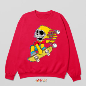 The Skateboarder's Anthem Bart Red Sweatshirt