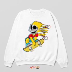 The Skateboarder's Anthem Bart White Sweatshirt