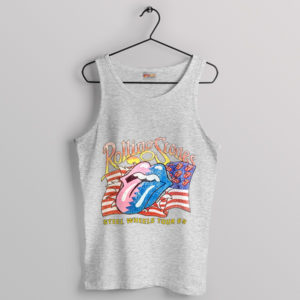 The Stones Rock On Steel Wheels '89 Sport Grey Tank Top