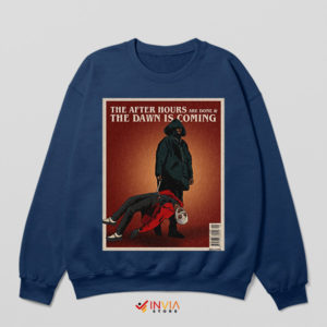 The Weeknd's Dawn FM Revolution Navy Sweatshirt