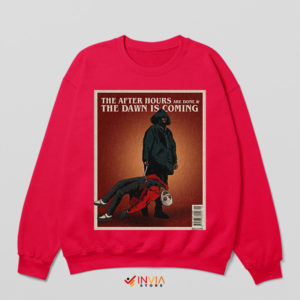 The Weeknd's Dawn FM Revolution Red Sweatshirt