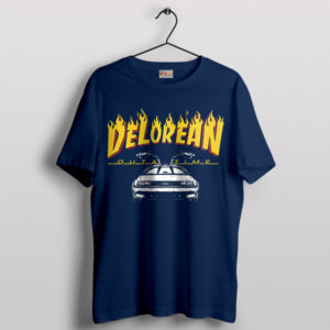 Thrash Flux Back-to-Flames Delorean Navy T-Shirt