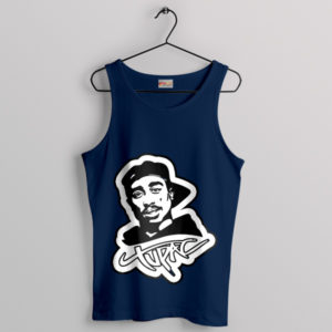 Thug Life Threads Exclusive 2PAC Navy Tank Top