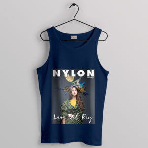 Timeless Glamour of Lana Del Rey Navy Tank Top