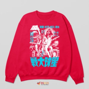 Timeless Star Wars Art in Japanese Red Sweatshirt