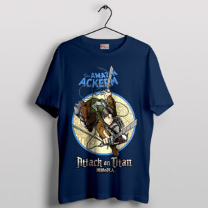 Titan Slayer The Amazing Ackerman AOT Navy T-Shirt