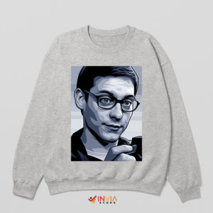 Tobey Maguire Spider-Man Portrait Sport Grey Sweatshirt