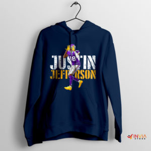 Touchdown Express Justin Jefferson NFL Navy Hoodie