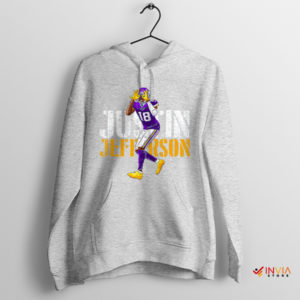 Touchdown Express Justin Jefferson NFL Sport Grey Hoodie