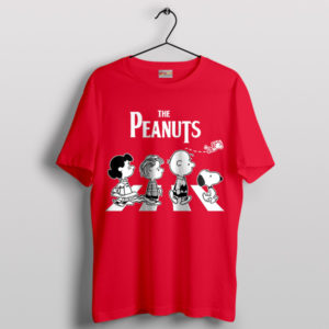 Tribute Classic Peanuts on Abbey Road Red T-Shirt