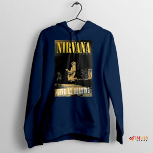 Tribute Nirvana's 'Live at Reading' Revived Navy Hoodie