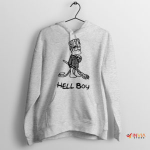 Trippin' with Icons Hell Boy x Bart Simpson Sport Grey Hoodie