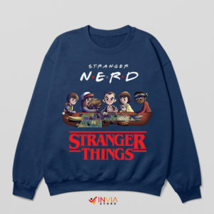 Upside Down Friends Nerd Edition Navy Sweatshirt