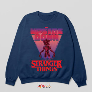 Upside Down Menace Demogorgon Navy Sweatshirt