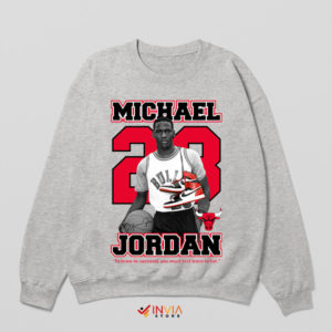 Vintage Slam Young Michael 23 Jordan Sport Grey Sweatshirt