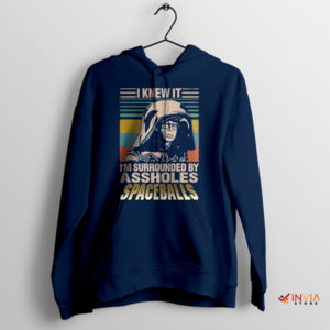 Vintage Spaceballs Humor Dark Helmet Navy Hoodie