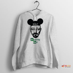 Walter White with Mickey Mouse Head Sport Grey Hoodie