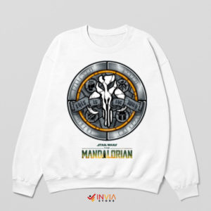 Wars The Mandalorian Medal of Honor White Sweatshirt