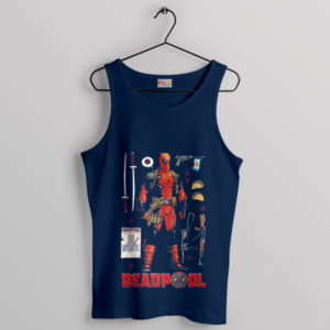 Weaponized Wit Deadpool's Accessories Navy Tank Top