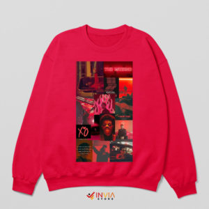 Wear the Art of The Weeknd Music Red Sweatshirt