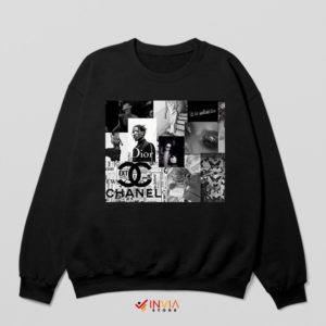 Wear the Travis Scott Collage Fashion Black Sweatshirt