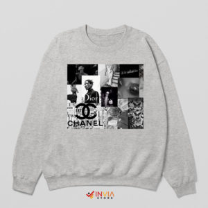 Wear the Travis Scott Collage Fashion Sport Grey Sweatshirt