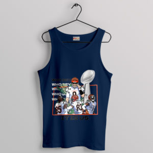 Who Dey Joe Shiesty Take It All Navy Tank Top