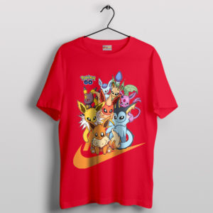 World of Pokemon Eevee Evolutions Red T-Shirt