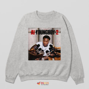 AI YoungBoy 2 Tribute Never Broke Again Sport Grey Sweatshirt