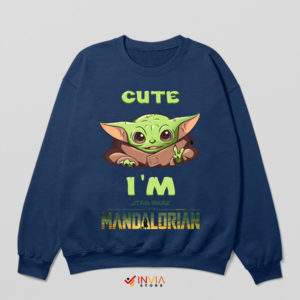 Adorable I Am Baby Yoda Magic Navy Sweatshirt