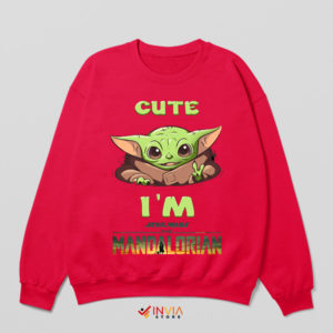 Adorable I Am Baby Yoda Magic Red Sweatshirt