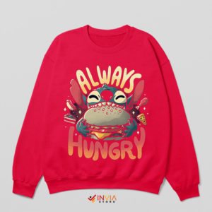 Appetite Always Hungry Stitch Funny Red Sweatshirt