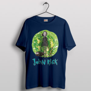 Baba Yaga's Multiverse John Rick Portal Navy T-Shirt