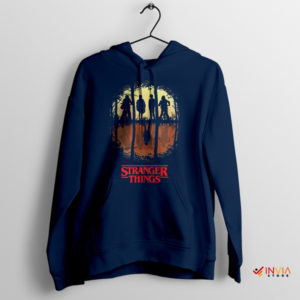 Bicycle in the Beyond The Upside Down Navy Hoodie