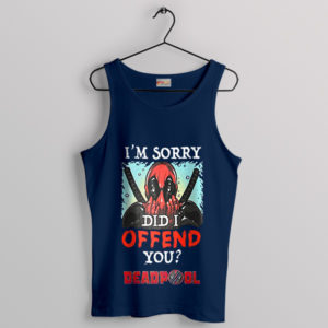 Breaking Hearts Not Walls Deadpool Navy Tank Top