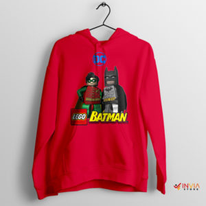 Building Justice The Batman LEGO Fan Art Red Hoodie