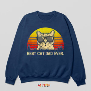 Cat Daddy Best Ever Retro Navy Sweatshirt