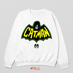 Catman's Anthem The Batman Symbol White Sweatshirt