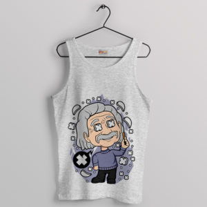 Cute and Clever Chibi Einstein Edition Sport Grey Tank Top