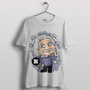 Cuteness Einstein Chibi Science Fashion Sport Grey T-Shirt